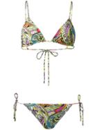 Etro - Paisley Bikini - Women - Nylon/spandex/elastane - 44, Black, Nylon/spandex/elastane