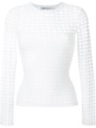 T By Alexander Wang Perforated Longsleeved T-shirt