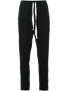 Bassike Drawstring Track Pants, Women's, Size: 10, Black, Cotton/elastodiene/nylon