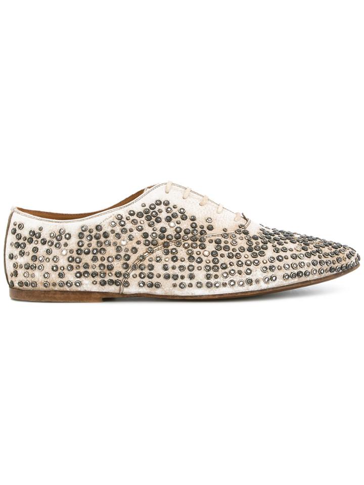 Saint Laurent Rive Gauche Studded Shoes - Brown