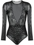 Faith Connexion Lace Bodysuit - Black