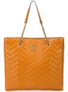 Gucci Gg Marmont Matelassé Large Tote - Orange