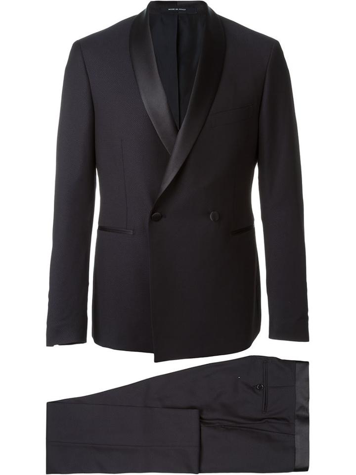 Tagliatore Shawl Lapel Double Breasted Blazer