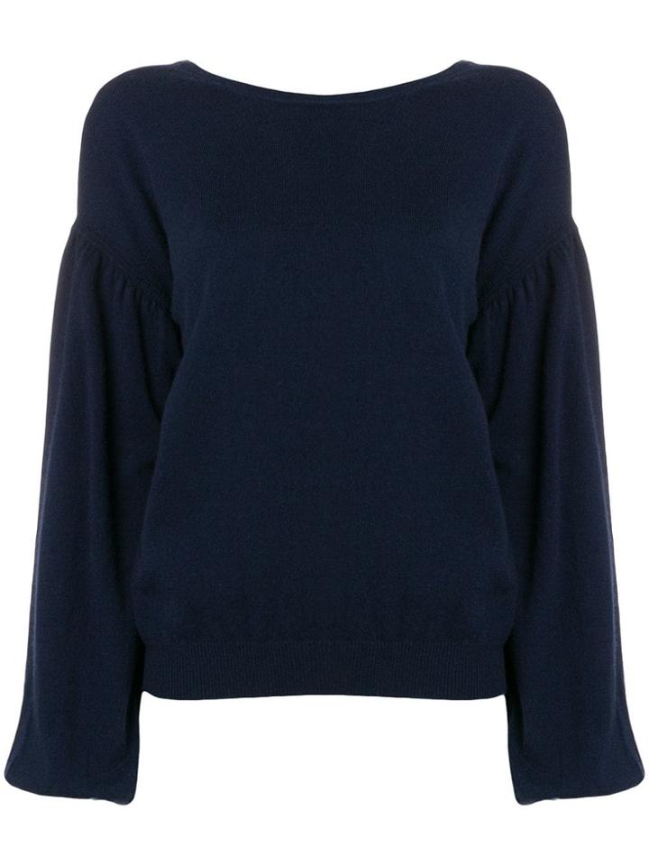 Allude Flared Sleeves Jumper - Blue
