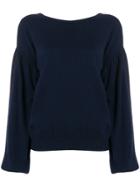 Allude Flared Sleeves Jumper - Blue