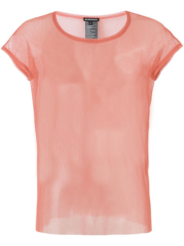 Ann Demeulemeester Sheer T-shirt - Pink & Purple