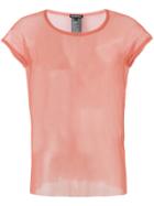 Ann Demeulemeester Sheer T-shirt - Pink & Purple