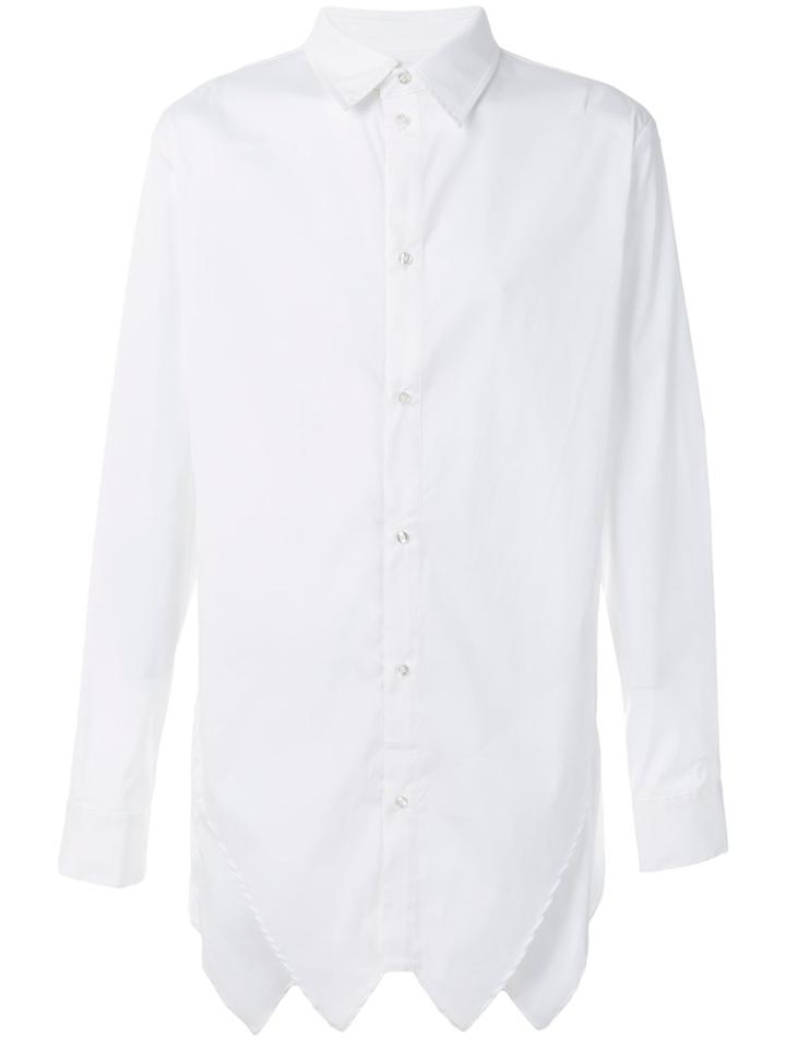 D.gnak Zig-zag Hem Shirt - White