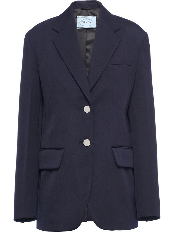 Prada Authentic Gabardine Jacket - Blue
