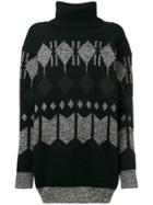Junya Watanabe Geometric Knit Sweater - Black
