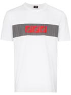 Fendi Ff Band Print Cotton T-shirt - White