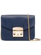 Furla Mini 'metropolis' Cross Body Bag, Women's, Blue, Calf Leather/metal (other)