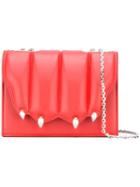 Marco De Vincenzo Chain Strap Crossbody Bag, Women's, Red, Calf Leather