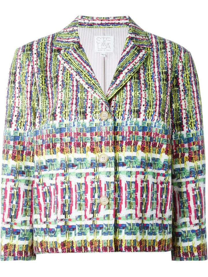 Stella Jean Three-quarter Sleeve Boxy Jacket - Green