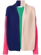 Cruciani Colour-block Knitted Cardigan - Neutrals