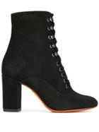 Santoni Lace-up Ankle Boots - Black