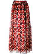 Marc Jacobs Circle Print Maxi Skirt, Women's, Size: 4, Blue, Silk/rayon