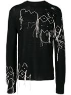 Jil Sander Ethnic Embroidery Jumper - Black
