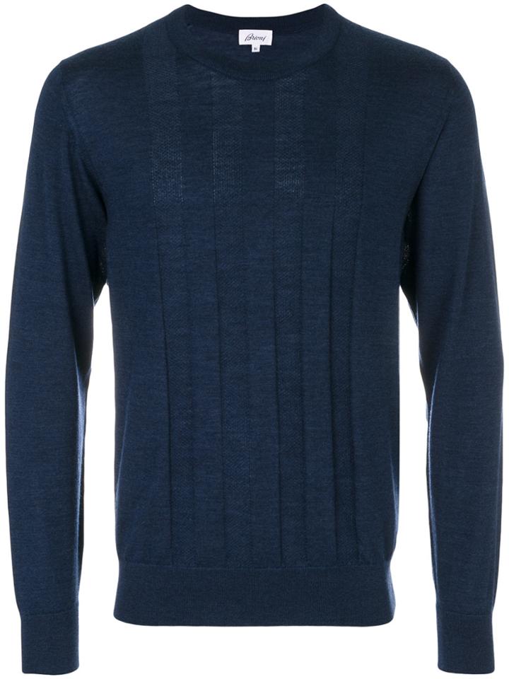 Brioni Stripe Detail Sweater - Blue