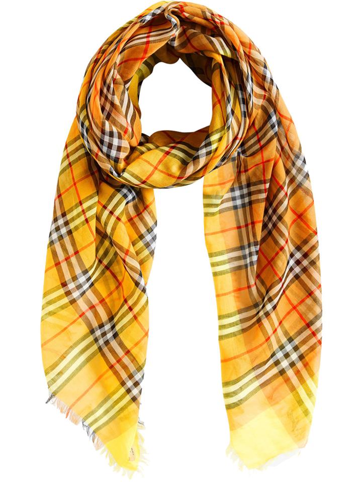 Burberry Vintage Check Scarf - Yellow & Orange