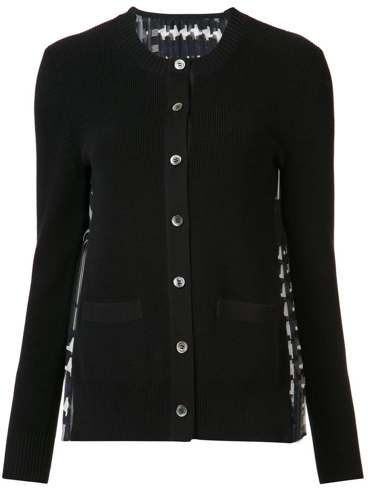 Sacai - Printed Cardigan - Women - Cotton/polyester - 3, Black, Cotton/polyester