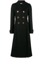 Miu Miu Long Buttoned Coat - Black
