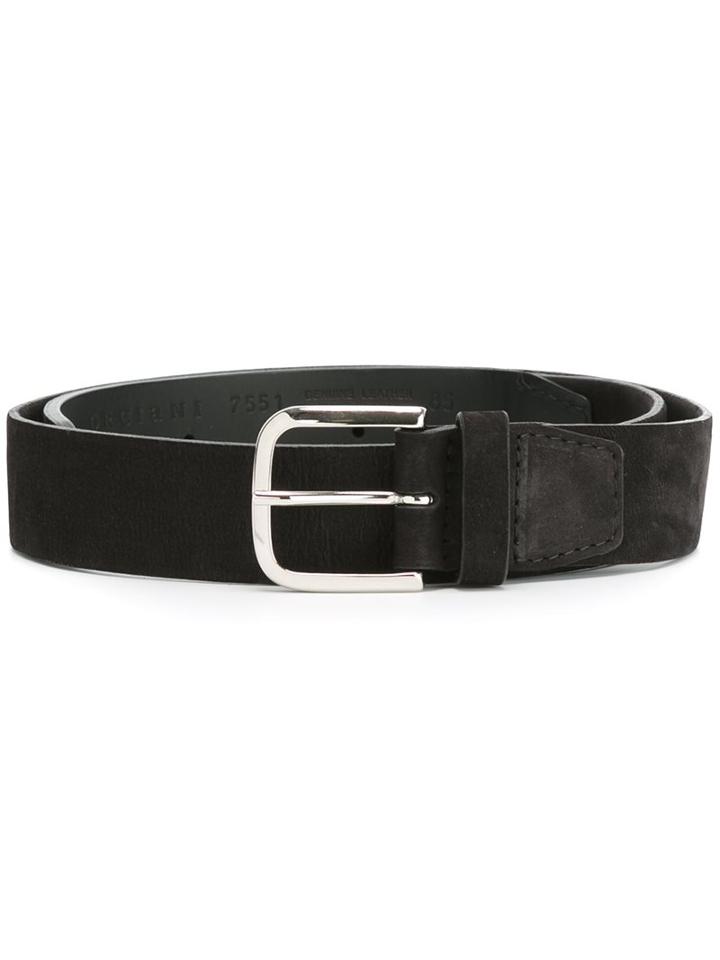 Orciani Buckle Belt, Men's, Size: 85, Black, Leather