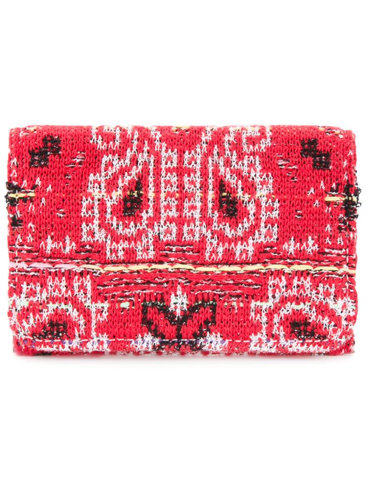 Coohem Knit Tweed Bandana Cardholder - Red