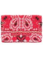 Coohem Knit Tweed Bandana Cardholder - Red