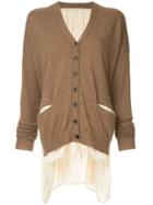 Uma Wang Insert Detail Cardigan - Brown