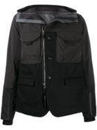 The Viridi-anne Panelled Hooded Jacket - Black