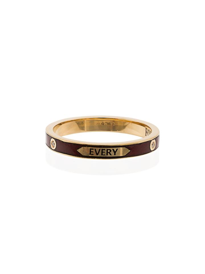 Foundrae With Every Breath Thin Band Ring - Metallic