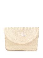 Poolside I Do Embroidered Clutch Bag - Brown