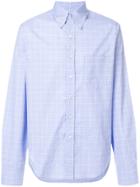 Prada Checked Long Sleeve Shirt - Blue