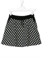 Msgm Kids Teen Star Print Skirt - Black