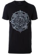 Balmain Circle Crest T-shirt, Men's, Size: Xxl, Black, Cotton