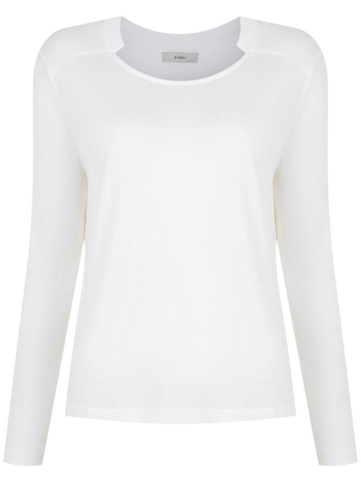 Egrey - Ribbed Jumper - Women - Spandex/elastane/viscose - 40, White, Spandex/elastane/viscose