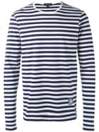 Burberry - Striped Long Sleeve T-shirt - Men - Cotton - S, White, Cotton