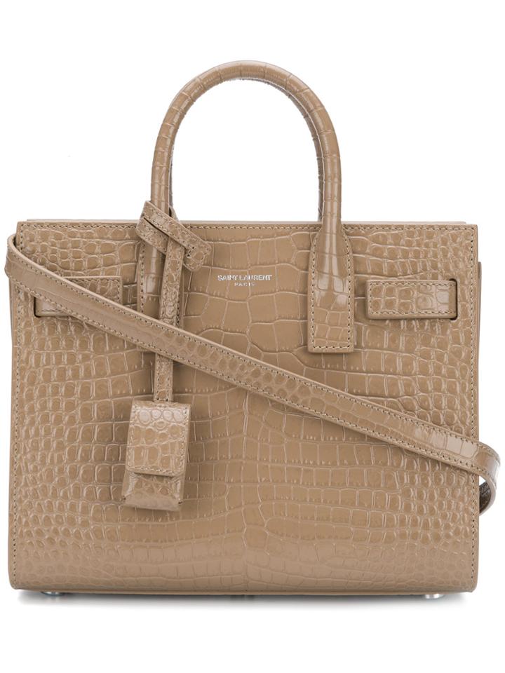 Saint Laurent Nano Sac De Jour Tote Bag - Nude & Neutrals