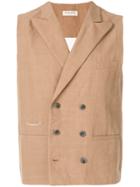 Al Duca D'aosta 1902 Double-breasted Waistcoat - Nude & Neutrals