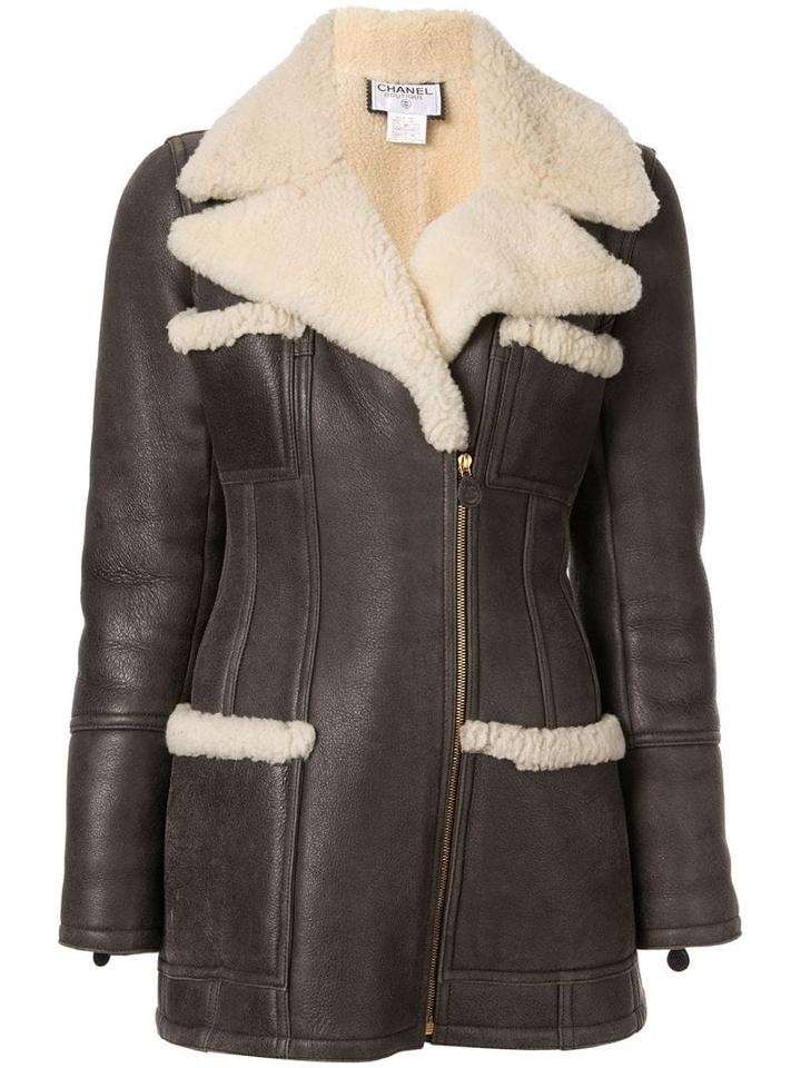 Chanel Pre-owned Faux Shearling Jacket - Brown