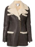 Chanel Pre-owned Faux Shearling Jacket - Brown