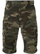 Loveless Camouflage Print Shorts, Men's, Size: 2, Green, Cotton/polyurethane