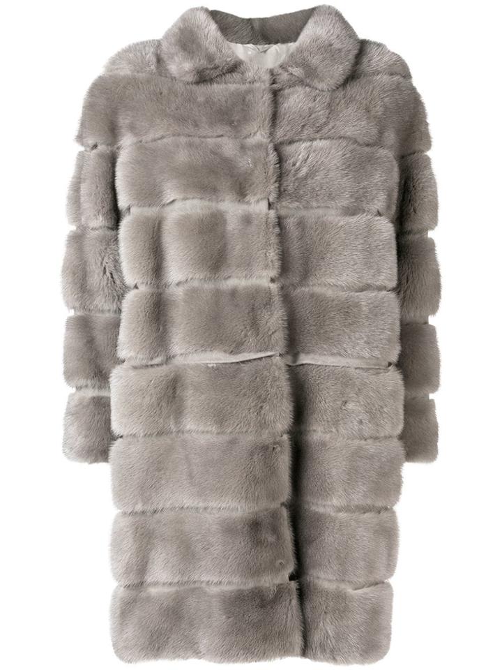 Simonetta Ravizza Mink Fur Coat - Grey