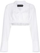 Michael Lo Sordo Crop Boy Cotton Cropped Shirt - White