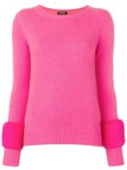 Simonetta Ravizza Panelled Sleeve Sweater - Pink
