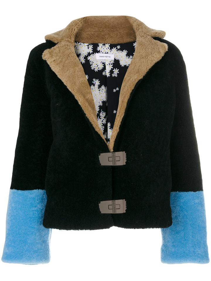 Saks Potts Contrast Cuff Jacket - Black