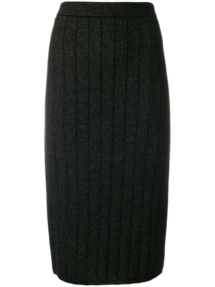 Marc Jacobs Shimmer Pencil Skirt - Black