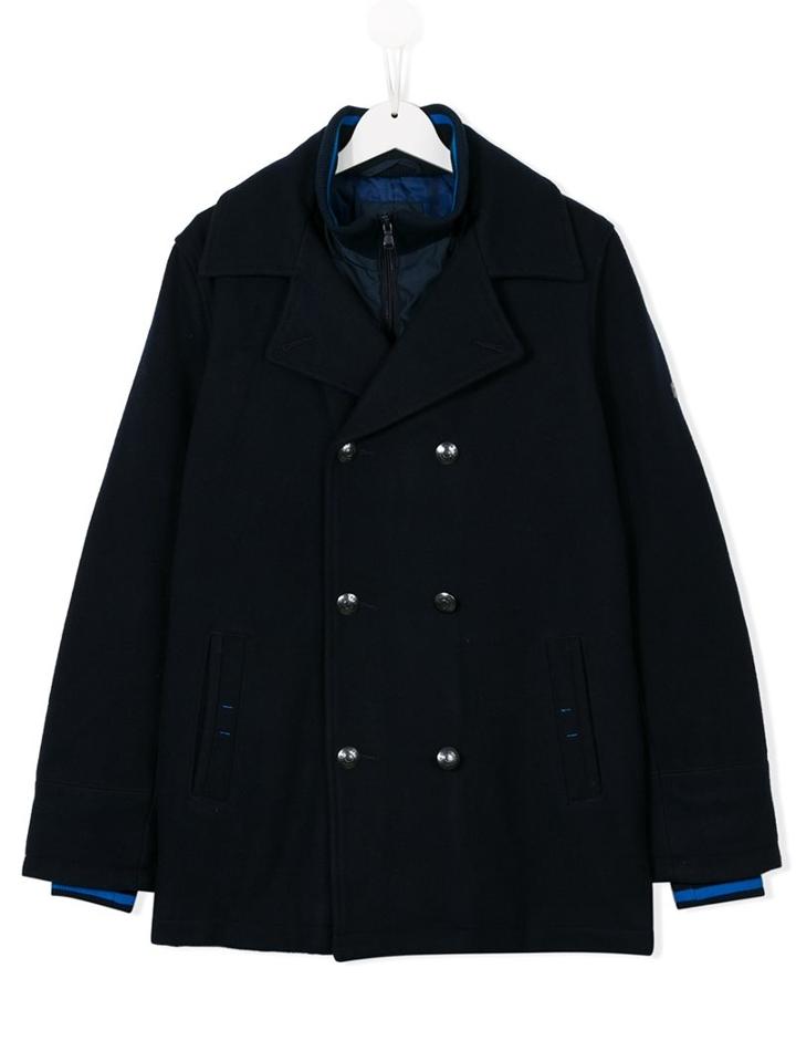Boss Kids Layered Peacoat, Boy's, Size: 16 Yrs, Blue