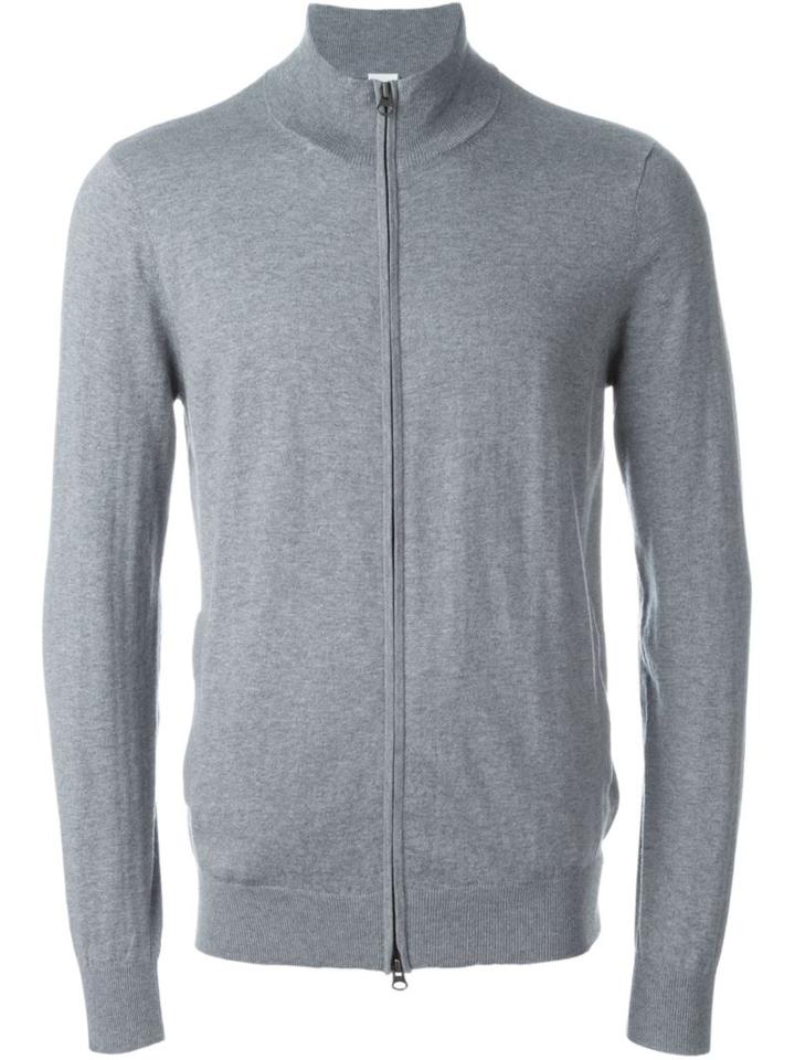 Aspesi Zipped Cardigan, Men's, Size: 56, Grey, Cotton/cashmere
